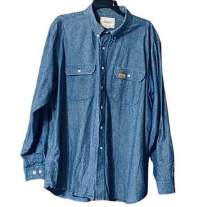 Scotsman Trademark Co Button Up Mens Sz XXL Made in USA Long Sleeve